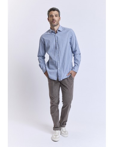 CHEMISE AJUSTÉE RAYÉE DENIM Faites des économies