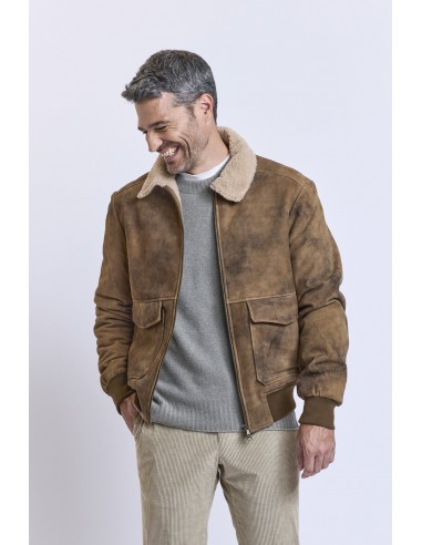 BLOUSON DAIM ET ECO FUR CAMEL À commander