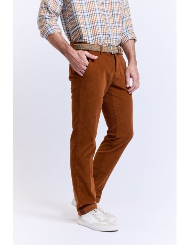 PANTALON VELOURS MILLERAIES ROUILLE pas cher 