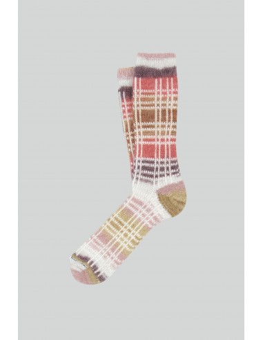 CHAUSSETTES MOHAIR CARREAUX MULTICOLORE en ligne