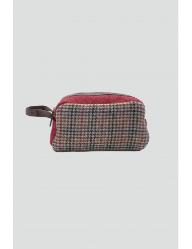 TROUSSE DE TOILETTE TARTAN BORDEAUX de France