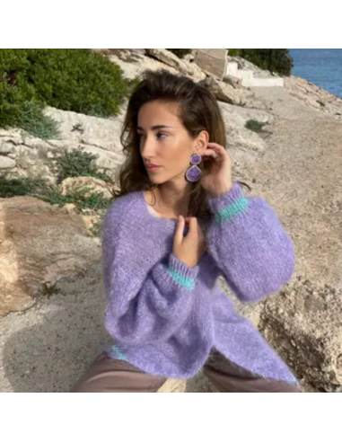 Cardigan court en mohair - Lila la livraison gratuite