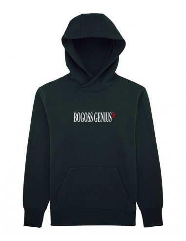 BOGOSSGENIUS®-Sweat noir à capuche imprimé blanc shop