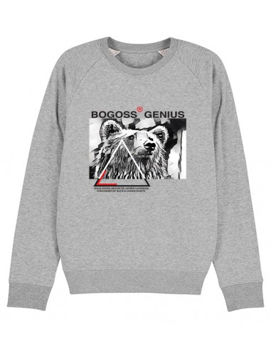 sweat-shirt gris imprimé ours pour bénéficier 