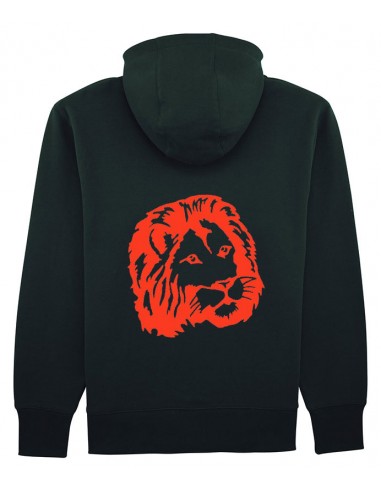 sweat noir à capuche lion rouge bg les ligaments