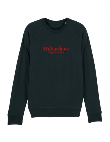 Sweat-shirt noir col rond-Milliardaire pas cheres