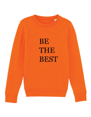 Sweat orange à message Be The Best en ligne des produits 