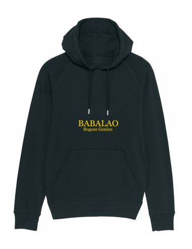 Babalao sweatshirt noir capuche ou a consommer sur place