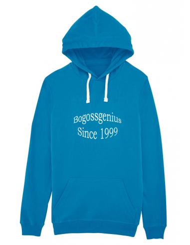 BOGOSSGENIUS LOGO HOODY A CAPUCHE BLEU MIXTE le concept de la Pate a emporter 