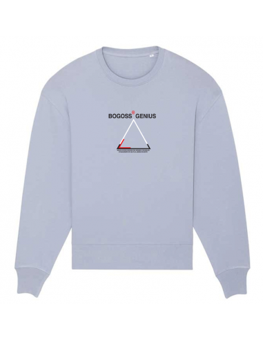 sweatshirt mixte col rond couleur serene blue pas cheres