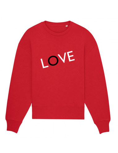 LOVE Sweat-shirt rouge mixte est présent 