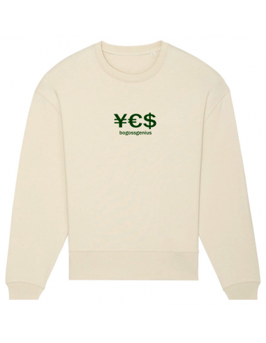 Sweatshirt cool couleur naturel-yes money bogossgenius® la livraison gratuite