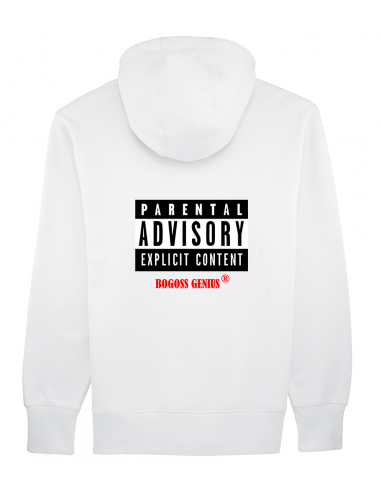 parental advisory sweatshirt blanc BG de votre