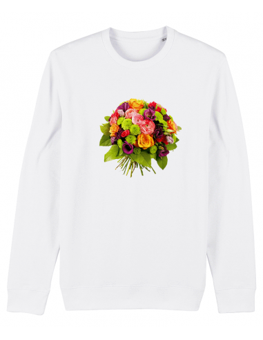 BOUQUET DE FLEURS SWEAT-SHIRT BLANC Faites des économies