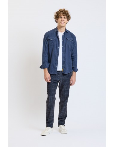 CHEMISE WESTERN PILOU INDIGO le des métaux précieux