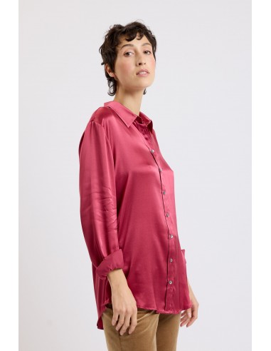 CHEMISE EN SOIE rouge français