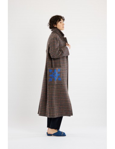 CHECKED WOOL COAT l'achat 