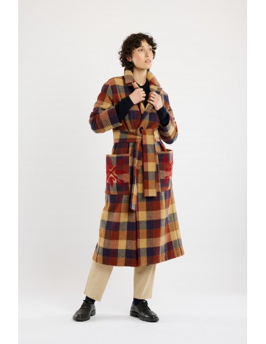 CHECKED WOOL COAT est présent 