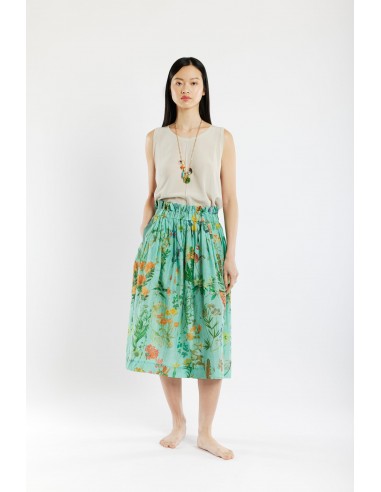 BOTANICAL SKIRT AQUA le des métaux précieux