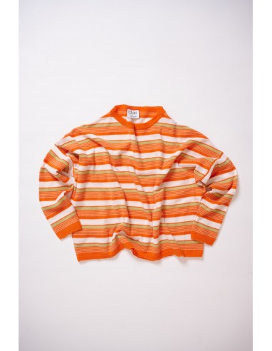 STRIPED CASHMERE SWEATER CORAL 2024