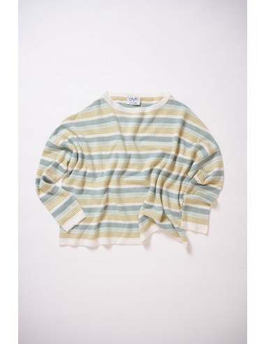 STRIPED CASHMERE SWEATER KHAKI chez Cornerstreet bien 