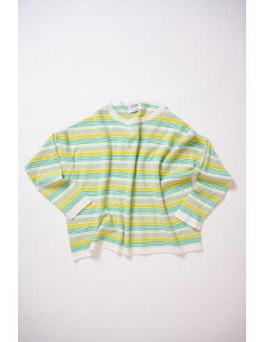 STRIPED CASHMERE SWEATER GREEN commande en ligne