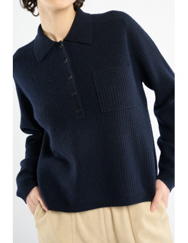 KNITTED POLO NAVY outlet