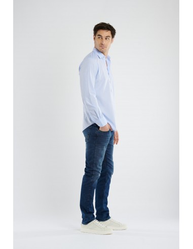 SEMI SLIM SHIRT BLUE soldes