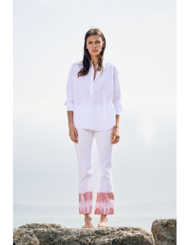 TRUMPET TIE-&-DYE WHITE JEANS PINK Véritable concentré