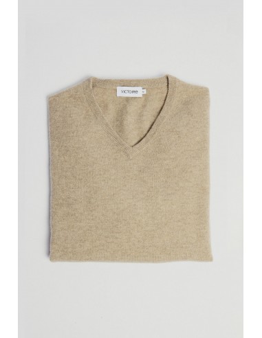 V NECK CASHMERE MUSHROOM pas chere