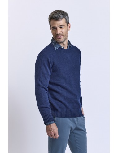 ROUND NECK CASHMERE NAVY français