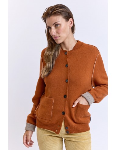 CASHMERE JACKET BRICK pas cher