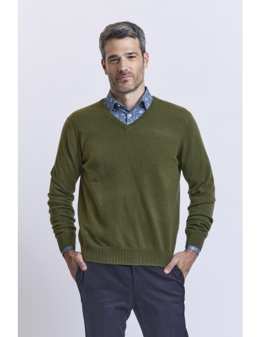 V NECK CASHMERE MOSS acheter en ligne