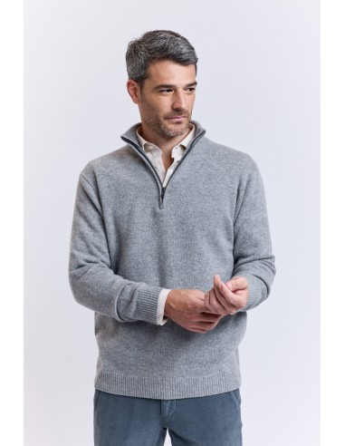 ZIP CASHMERE MOUSE brillant des détails fins