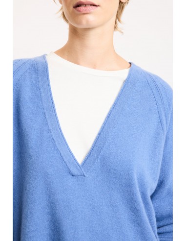 ITALIAN V CASHMERE BLUETTE Paris Déstockage Promo