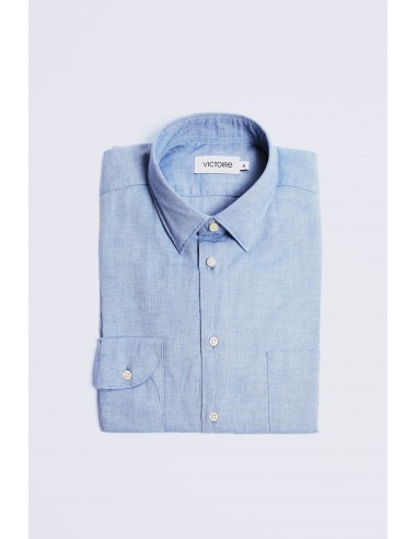 SEMI SLIM SHIRT CHEVRONS BLUE Les êtres humains sont 