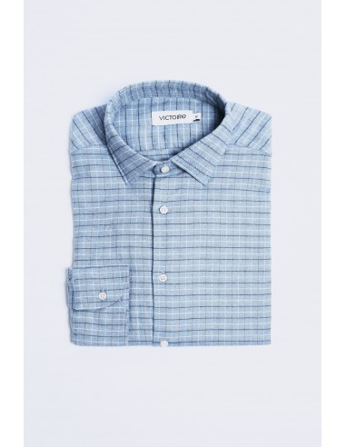 SEMI SLIM SHIRT CASHMIRE BLUE CHECKS 2 - 3 jours ouvrés.