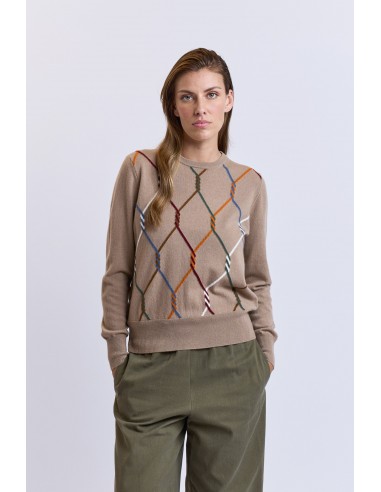 INTERSIA SWEATER CAMEL Les êtres humains sont 