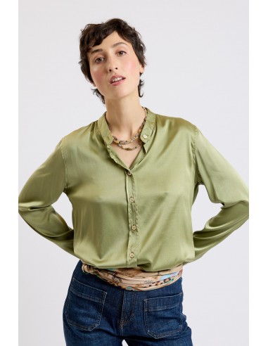 WASHED SILK SHIRT KHAKI acheter en ligne