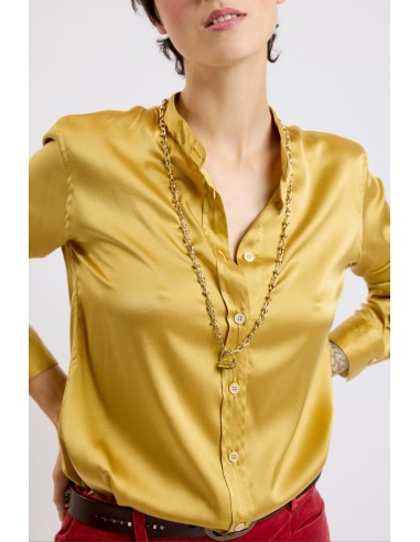 WASHED SILK SHIRT FAWN Amélioration de cerveau avec