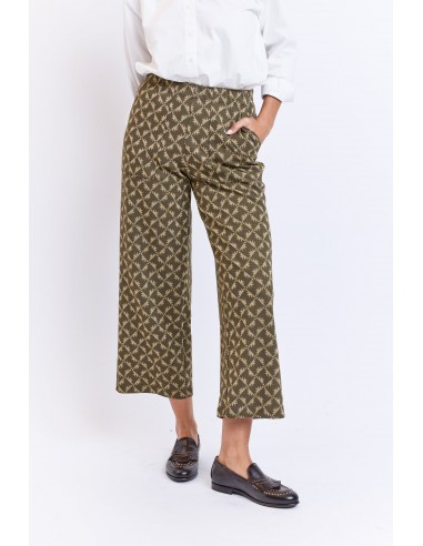 PRINTED LUREX PANTS KHAKI Les êtres humains sont 