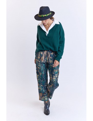 SILK PANTS PEACOCK Economisez 