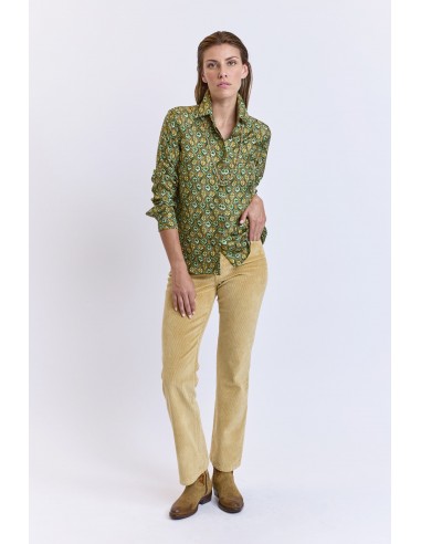 SILK SHIRT KHAKI Pour