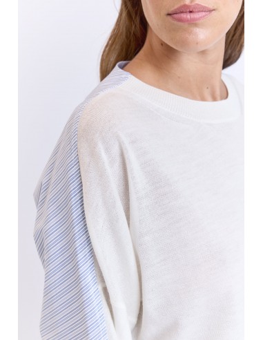 BI-MAT SWEATER OFF-WHITE pas cher 