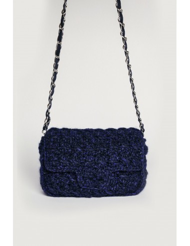 MEDIUM WOOL BAG NAVY MIX Venez acheter