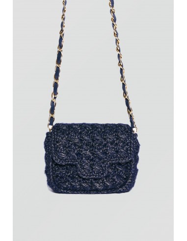 SQUARE WOOL BAG NAVY Dans la société mordern