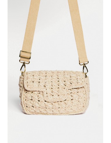 LARGE WOOL RAFFIA BAG BEIGE sur le site 