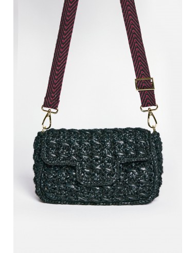 LARGE WOOL RAFFIA BAG BLACK une grave pollution 