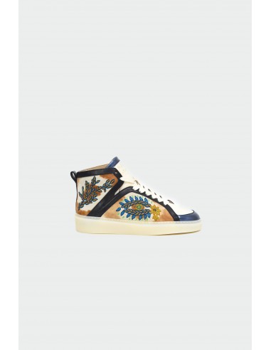 EMBROIDERED SNEAKERS BLUE l'achat 