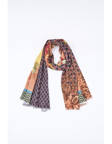 BI-MATERIAL SCARF GOLD de la marque